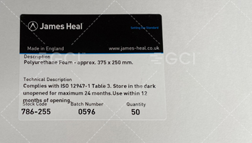 James H.heal馬丁代爾磨擦泡棉|375*250MM